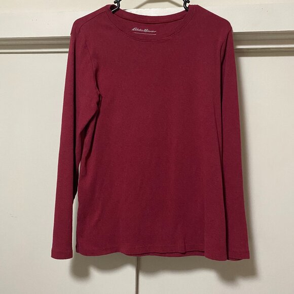 Eddie Bauer long sleeve red wine top, size XL - Picture 1 of 9